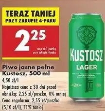 Biedronka Piwo Kustosz Lager oferta
