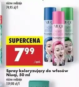 Biedronka Spray do włosów koloryzujący różowy Niuqi oferta