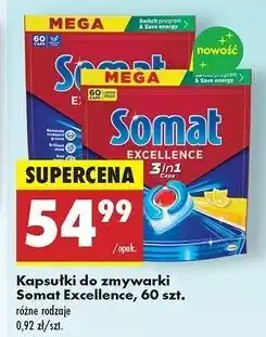 Biedronka Tabletki do zmywarki regular Somat Excellence 4In1 oferta