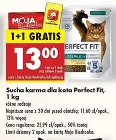 Biedronka Karma dla kota sterile 1+ Perfect Fit oferta