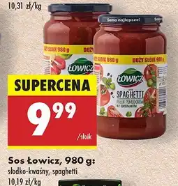 Biedronka Sosy Łowicz, 980 g, słodko-kwaśny, spaghetti oferta