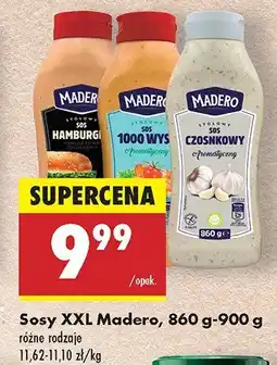Biedronka Sosy XXL Madero, różne rodzaje oferta