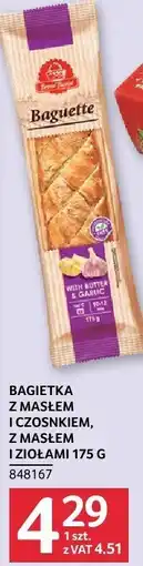 Selgros Bagietka z masłem, twarożkiem, czosnkiem i ziołami 175g Baguette oferta
