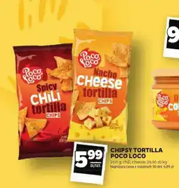 Stokrotka Chipsy tortilla Poco Loco Spicy Chili/Nacho Cheese oferta