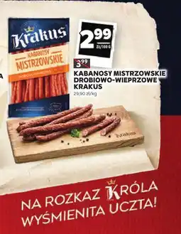 Stokrotka Kabanosy mistrzowskie drobiowo-wieprzowe Krakus oferta