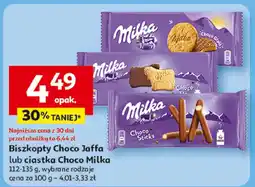 Auchan Biszkopty Choco Jaffa Milka oferta