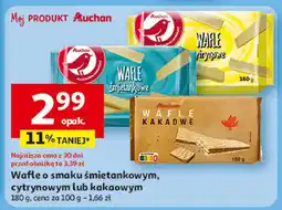 Auchan Wafle o smaku cytrynowym Auchan oferta