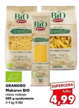 Kaufland Makaron BIO Granoro spaghetti oferta