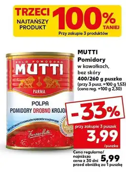 Kaufland Pomidory krojone w puszce Mutti oferta