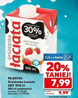 Kaufland Śmietanka MLEKPOL Łaciata UHT 30% tł oferta