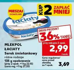 Kaufland Serek śmietankowy Łaciaty Mlekpol oferta