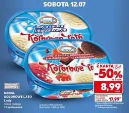 Kaufland Lody Koral Kolorowe Lato różne rodzaje oferta