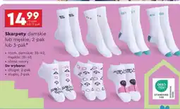 Biedronka Skarpety damskie lub męskie 2 pak lub 3 pak oferta