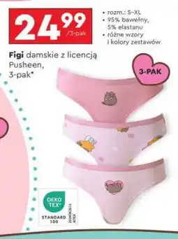 Biedronka Figi damskie z licencją Pusheen, 3-pak oferta