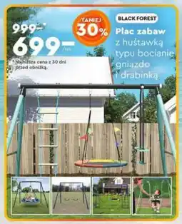 Biedronka BLACK FOREST Plac zabaw z huśtawką typu bocianie gniazdo i drabinką oferta