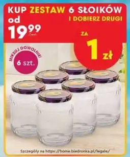 Biedronka ZESTAW 6 SŁOIKÓW oferta