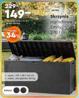 Biedronka Skrzynia ogrodowa Emily, 270 l oferta