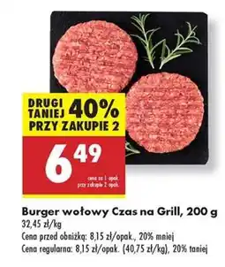 Biedronka Burger wołowy Czas na grill 200 g oferta