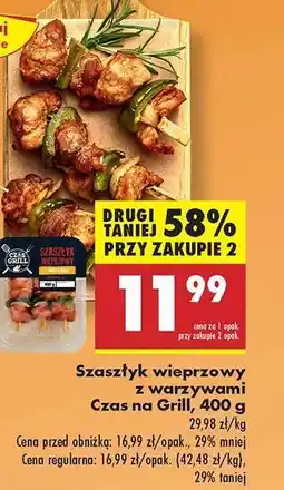Biedronka Szaszłyk wieprzowy z warzywami Czas na Grill, 400 g oferta
