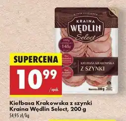 Biedronka Kiełbasa Krakowska z szynki Kraina Wędlin Select, 200 g oferta
