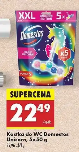 Biedronka Kostka do WC Domestos Unicorn, 5x50 g oferta