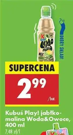 Biedronka Kubuś Play! jabłko-malina Woda&Owoce, 400 ml oferta