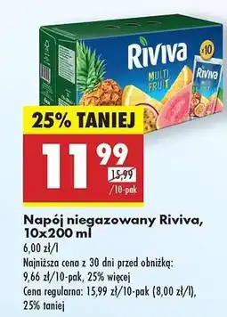 Biedronka Napój niegazowany Riviva, 10x200 ml oferta