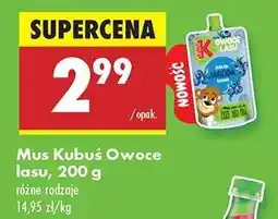 Biedronka Mus Kubuś Owoce lasu, 200 g oferta