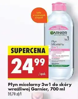 Biedronka Płyn micelarny 3w1 do skóry wrażliwej Garnier, 700 ml oferta