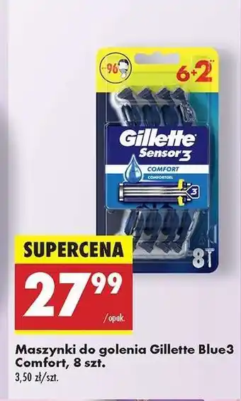 Biedronka Maszynki do golenia Gillette Blue3 Comfort , 8 szt oferta