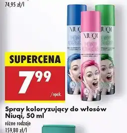 Biedronka Spray koloryzujący do włosów Niuqi, 50 ml oferta