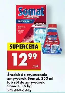Biedronka Środek do czyszczenia zmywarek Somat, 250 ml lub sól do zmywarek Somat, 1,5 kg oferta