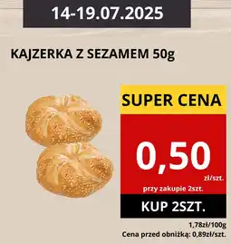 Supeco Bułka kajzerka z sezamem 50g Supeco oferta
