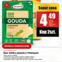 Supeco Ser żółty Gouda plastry Mlekpol oferta