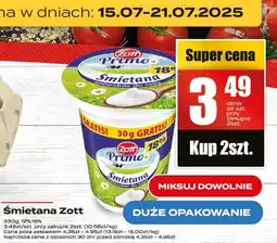 Supeco Śmietana Zott 18% oferta