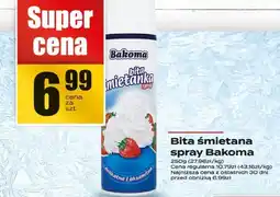 Supeco Bita śmietana spray Bakoma oferta