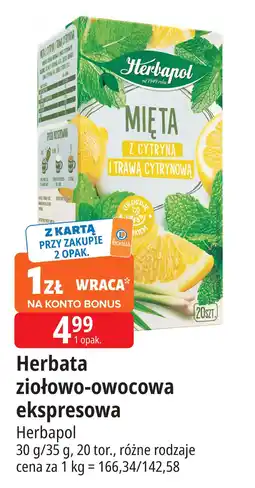 E.Leclerc Herbata ziołowo-owocowa ekspresowa mięta z cytryną Herbapol oferta