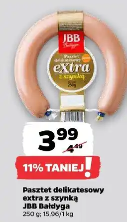 Netto Pasztet delikatesowy extra z szynką JBB Bałdyga oferta