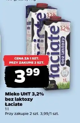 Netto Mleko UHT 3,2% bez laktozy Łaciate oferta