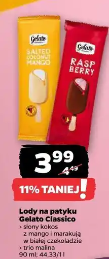 Netto Lody na patyku Gelato Classico malina/biała czekolada oferta