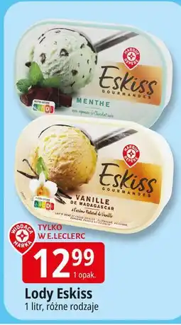 E.Leclerc Lody o smaku miętowym z kawałkami czekolady Wiodąca Marka Eskiss oferta