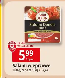 E.Leclerc Salami wieprzowe wędzone Wiodąca Marka Saint Azay oferta