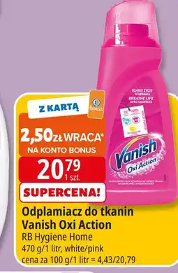 E.Leclerc Odplamiacz w proszku pink Vanish Oxi Action oferta