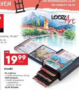 Biedronka Kredki akwarelowe z pędzelkiem wodnym Loozz Art oferta