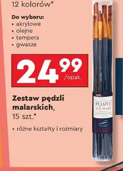 Biedronka Pędzle malarskie Loozz Art oferta