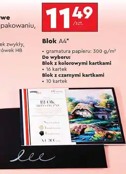 Biedronka Blok z czarnymi kartkami a4/10 k Loozz Art oferta