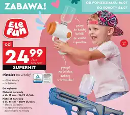 Biedronka Pistolet na wodę 36 cm Elefun oferta