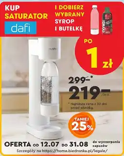 Biedronka Saturator pushair biały Dafi oferta