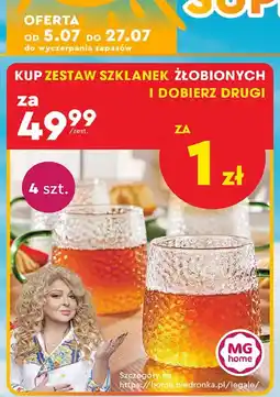 Biedronka Szklanki żłobione Mg Home oferta