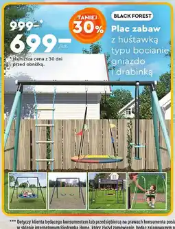 Biedronka Plac zabaw z huśtawką bocianie gniazdo i drabinką Black Forest oferta